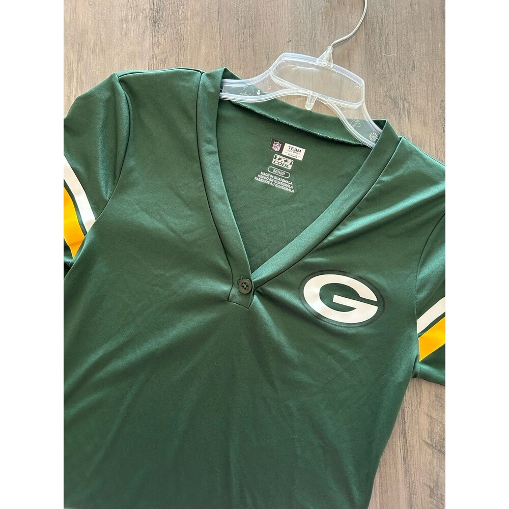 NFL Team Apparel Jersey Top S Green Bay Packers Women’s